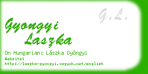 gyongyi laszka business card